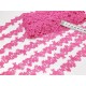 Destock 15.3m dentelle guipure fine fluide haute couture rose largeur 2.7cm