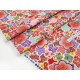 Destock 1m tissu japonais coton motif traditionnel fleuri dorés largeur 114cm