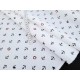Destock 1.5m tissu japonais coton dobby ancre marine fond blanc largeur 116cm