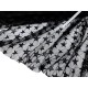 Destock 3m tissu tulle souple motif étoile noir largeur 163cm