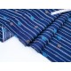 Destock 1.58m tissu japonais coton doux bleu motif ancre marine largeur 114cm