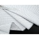 Destock 1m tissu jacquard coton doux motif pois tissé blanc largeur 150cm