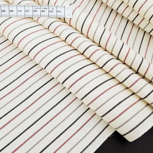 Destock 2m tissu japonais lin coton doux rayures tissées largeur 105cm