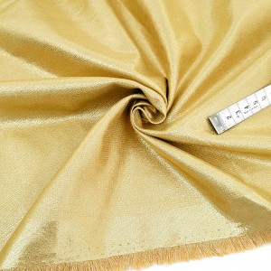 Destock 1.5m tissu lin coton doux doré largeur 143cm