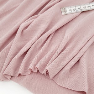 Destock 1.65m tissu jersey polyester extra-doux rose poudré largeur 175cm 