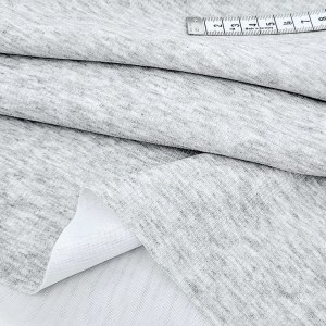 Destock 1.1m tissu bord-côte 2/1 coton jersey cotelé thermocollé de lycra largeur 165cm 