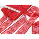 Destock lot 13m dentelle guipure fluide haute couture rouge largeur 4.3cm