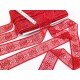 Destock lot 12.5m dentelle guipure fluide haute couture rouge largeur 4.3cm