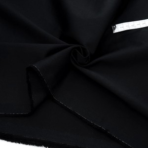 Déstock 2.7m tissu satin coton épais extensible soyeux noir largeur 110cm 