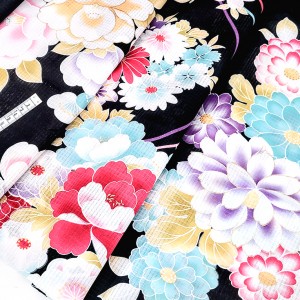 Destock 2m tissu japonais coton doux fleuri traditionnel largeur 150cm