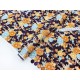 Destock 1m tissu japonais sevenberry chirimen polyester fluide fleuri largeur 118cm