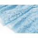 Destock 4m tissu dentelle brodé fluide bleu largeur 97cm 