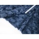 Destock 1.3m tissu fausse fourrure doudou peluche extra doux bleu marine largeur 170cm 