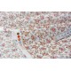 Tissu japonais batiste de coton soyeux fleuri multicolore fond écru x 50cm 