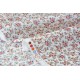 Tissu japonais batiste de coton soyeux fleuri multicolore fond écru x 50cm 