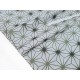 Destock 0.99m tissu japonais coton étoile asanoha kaki fond gris largeur 156cm