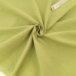 Déstock 1.68m tissu popeline coton lavé doux vert largeur 155cm 