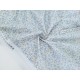 Destock 3m tissu japonais batiste coton soyeux fleuri fond écru largeur 114cm
