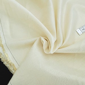 Déstock 2m tissu japonais lin et coton soyeux imprimé or clair largeur 117cm 
