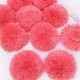 Déstock lot 10 pompons doux en mousseline rose diamètre 8cm