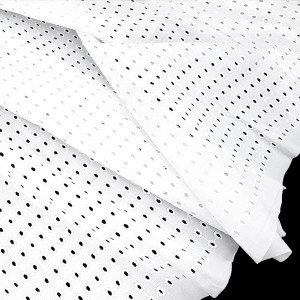 Destock 1.9m tissu broderie anglaise coton popeline écru largeur 125cm 