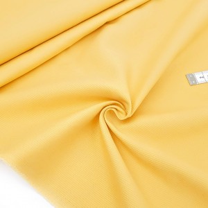 Destock 2.1m tissu coton jacquard doux jaune largeur 150cm 