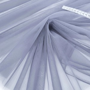 Destock 2.6m tissu tulle extra fin doux gris largeur 150cm