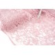 Destock 1.6m tissu dentelle brodé fluide rose poudré largeur 155cm 