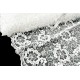 Destock lot 0.96m tissu dentelle broderie organza brodé festonné écru largeur 129cm