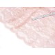 Destock 0.5m tissu dentelle brodé fluide rose poudré largeur 148cm 