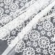 Destock coupon tissu dentelle organza brodé broderie coton blanc écru largeur 60*100cm