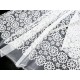 Destock coupon tissu dentelle organza brodé broderie coton blanc écru largeur 60*100cm