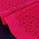 Destock 0.34m tissu broderie anglaise coton doux rose fuchsia largeur 140cm 