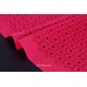 Destock 0.34m tissu broderie anglaise coton doux rose fuchsia largeur 140cm 