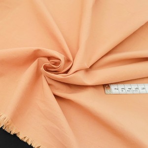 Déstock 2.2m tissu batiste coton lavé doux terracotta largeur 155cm 