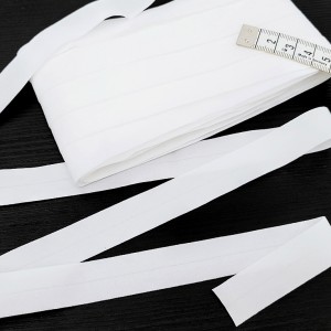 Destock 10m ruban élastique biais américain fin doux blanc largeur 1.8cm