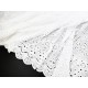 Destock 1.8m tissu broderie anglaise viscose coton soyeux fluide écru largeur 123cm