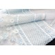 Destock 0.5m tissu broderie organza brodé polyester largeur 120cm