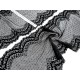 Déstock lot 7.5m dentelle élastique douce fluide noire lingerie largeur 22.5cm