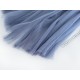 Destock 2m tissu tulle extra fin doux bleu fumé largeur 165cm