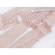 Destock lot 8.9m dentelle guipure douce fluide rose poudré largeur 6.4cm