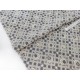 Destock 0.53m tissu coton imprimé motif géométrique beige gris largeur 140cm