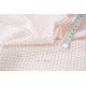 Tissu coton extensible petitis pois rouge fond blanc-coupon 126x150cm