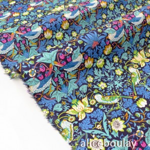 Tissu liberty tana lawn strawberry thief 0.68m