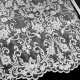 Destock coupon tissu dentelle broderie tulle brodé perles strass haute couture 59*32cm