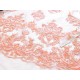 Destock 0.65m tissu dentelle broderie tulle brodé de sequins perles haute couture largeur 150cm