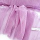 Destock lot 10 bands de tissu tulle plissé mauve taille 90*22cm