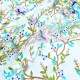Destock 2m tissu dentelle broderie tulle brodé fleuri oiseau multicolore largeur 160cm
