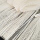 Déstock 3m tissu tulle écru paillettes dorées largeur 170cm