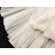 Déstock 3m tissu tulle écru paillettes dorées largeur 170cm